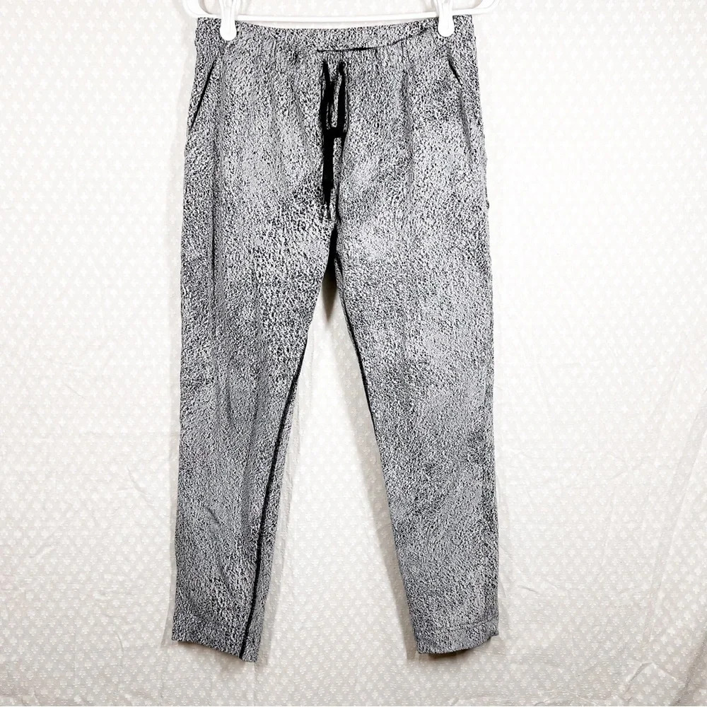 Lululemon Black White Speckled Ready To Rulu pants